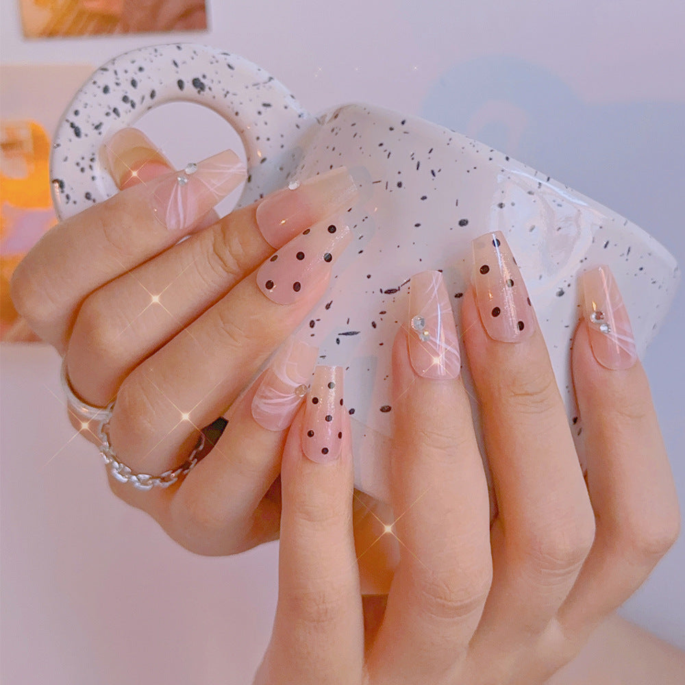 Short Polka Dot Press-On Nails