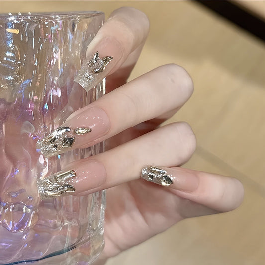 Champagne Night Press-On Nails