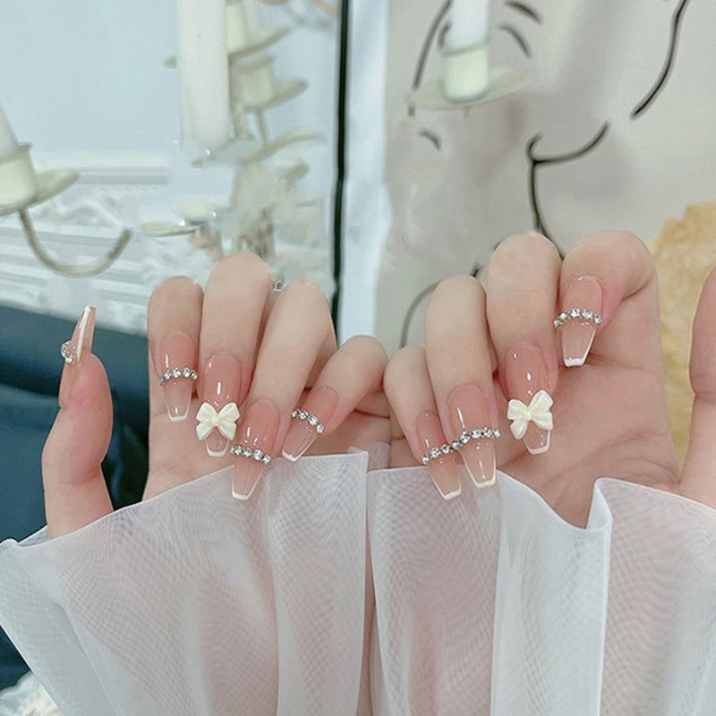 French Bow Tie Press-On Nails