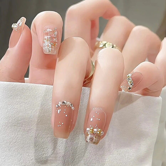 Pearl Chanel Style Press-On Nails