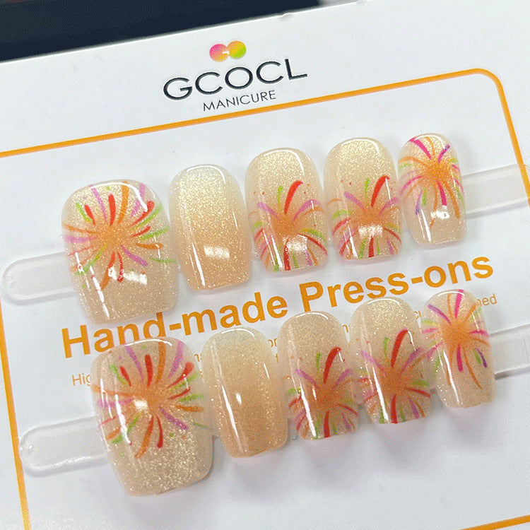 Fireworks Press-On Nails